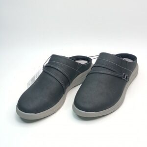 J Sport Gina Mules Women‎ Size 8 Black Slip On Clogs S5GNA01